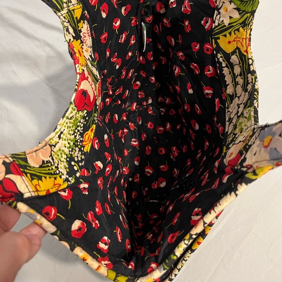 Vera Bradley Side By Side Multi Floral Purse Tote Satchel - Picture 2 of 4